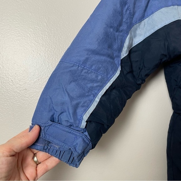 Columbia Winter Coat | Turtleneck, Zip & Snap Closure | Blue & Black | Size 7 - Picture 4 of 10